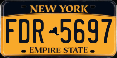 NY license plate FDR5697