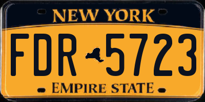 NY license plate FDR5723