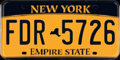 NY license plate FDR5726