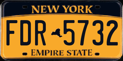 NY license plate FDR5732