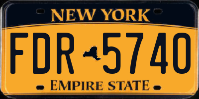 NY license plate FDR5740