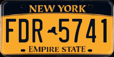 NY license plate FDR5741