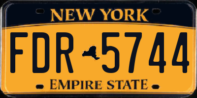 NY license plate FDR5744