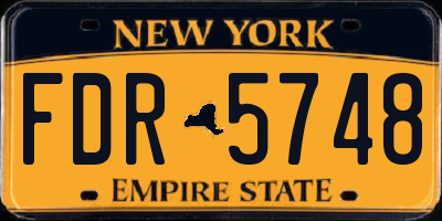 NY license plate FDR5748