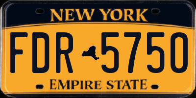 NY license plate FDR5750