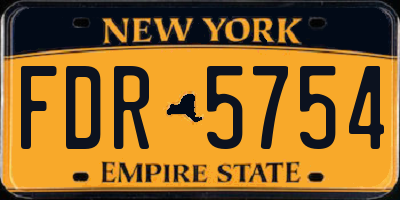 NY license plate FDR5754