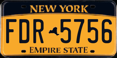 NY license plate FDR5756