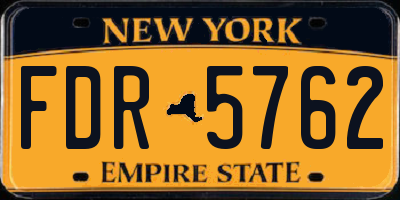 NY license plate FDR5762