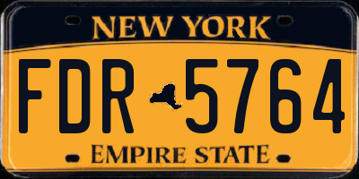 NY license plate FDR5764