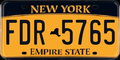 NY license plate FDR5765