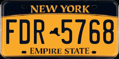 NY license plate FDR5768