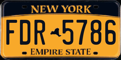 NY license plate FDR5786
