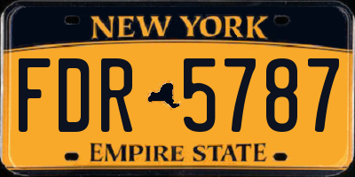 NY license plate FDR5787