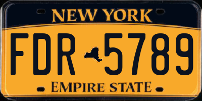 NY license plate FDR5789