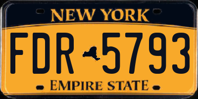 NY license plate FDR5793