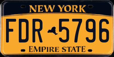 NY license plate FDR5796