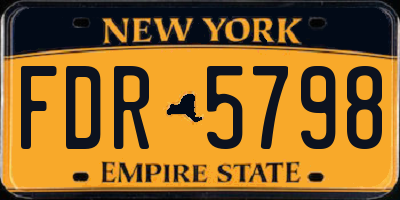NY license plate FDR5798