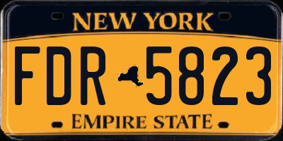 NY license plate FDR5823