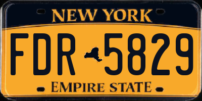 NY license plate FDR5829