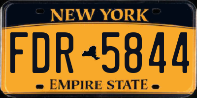 NY license plate FDR5844
