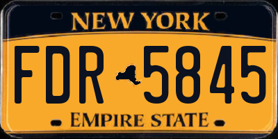 NY license plate FDR5845