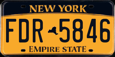 NY license plate FDR5846