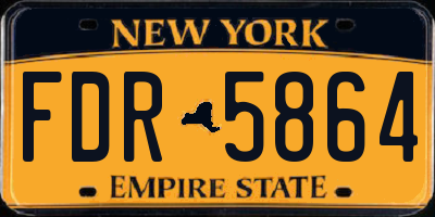 NY license plate FDR5864
