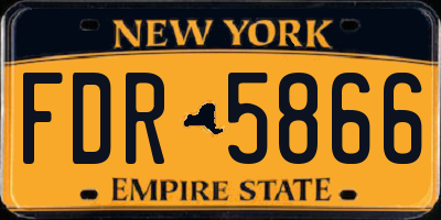NY license plate FDR5866