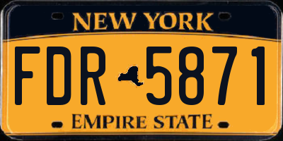 NY license plate FDR5871