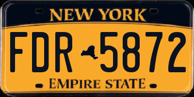 NY license plate FDR5872