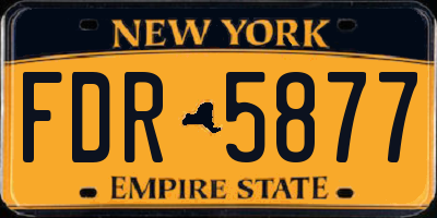 NY license plate FDR5877