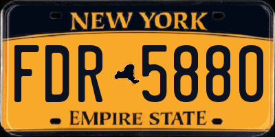 NY license plate FDR5880