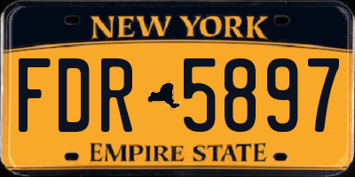 NY license plate FDR5897