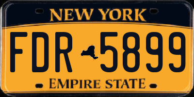 NY license plate FDR5899