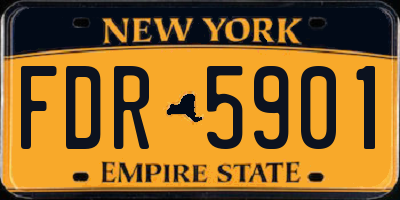 NY license plate FDR5901
