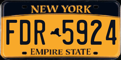 NY license plate FDR5924