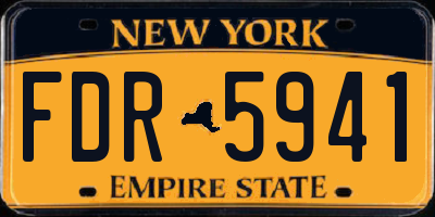 NY license plate FDR5941