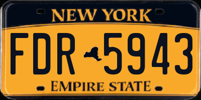 NY license plate FDR5943