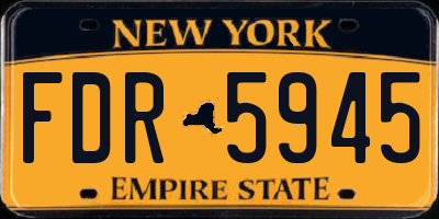 NY license plate FDR5945
