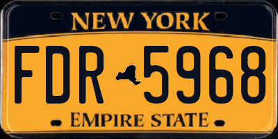NY license plate FDR5968