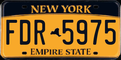 NY license plate FDR5975