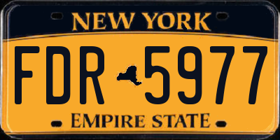 NY license plate FDR5977