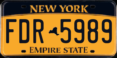 NY license plate FDR5989