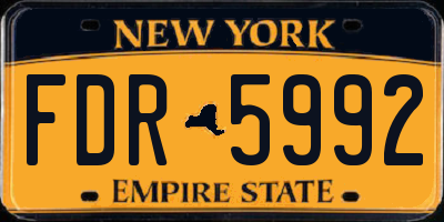 NY license plate FDR5992