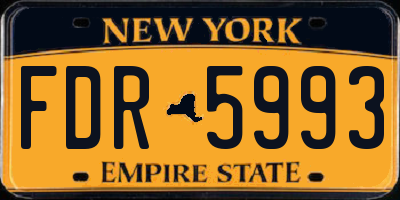 NY license plate FDR5993