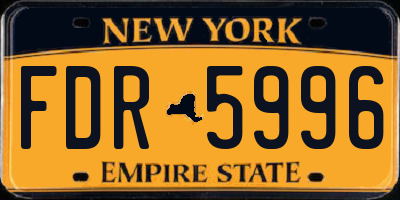 NY license plate FDR5996