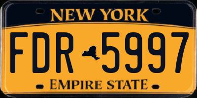 NY license plate FDR5997