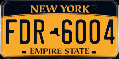 NY license plate FDR6004