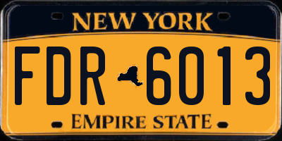 NY license plate FDR6013