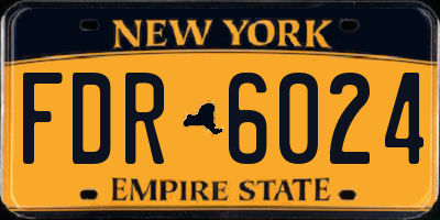 NY license plate FDR6024